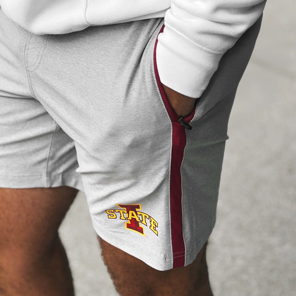 Colosseum I-State Gray & Cardinal Performance Shorts